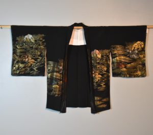 Vintage Silk and Metallic Thread Haori Jacket