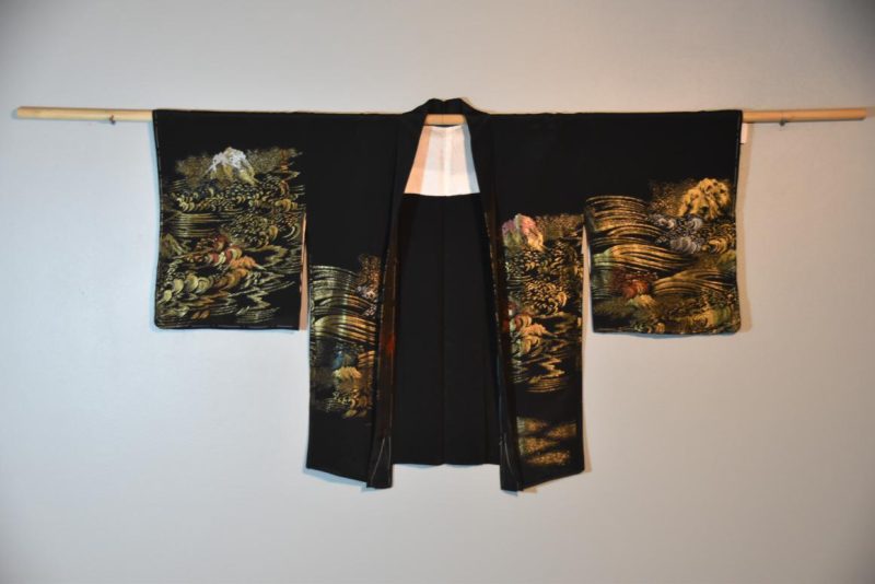 Vintage Silk and Metallic Thread Haori Jacket