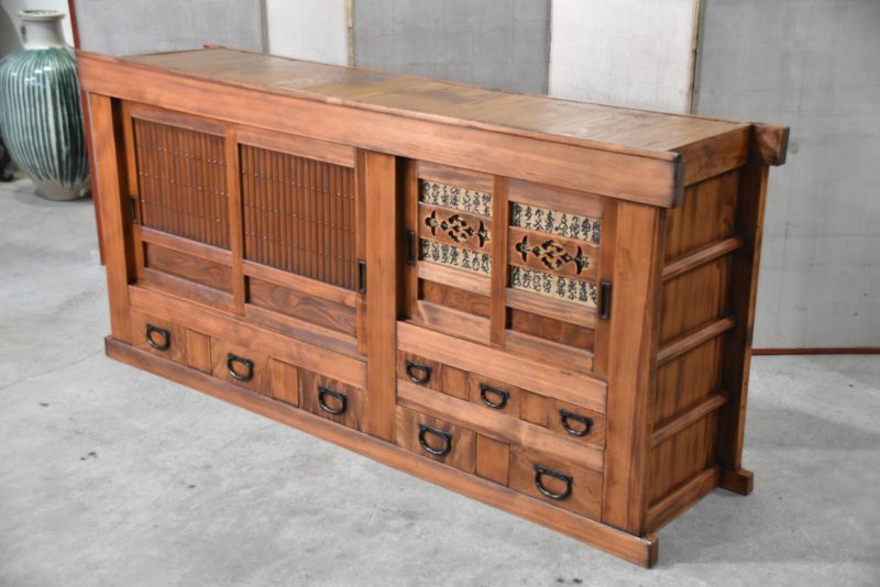 Antique Kitchen Chest Sideboard Width:1810mm - Image 8