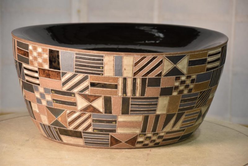 Contemporary Japanese Vase by Mokoyama Fumiya (B1960) Width:420mm - Image 2
