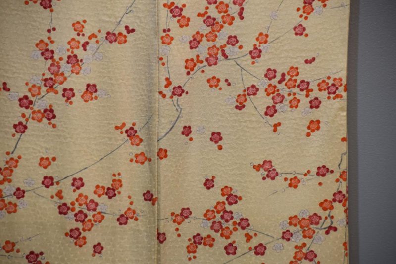 Cherry Blossom Design Vintage Silk Kimono - Image 2