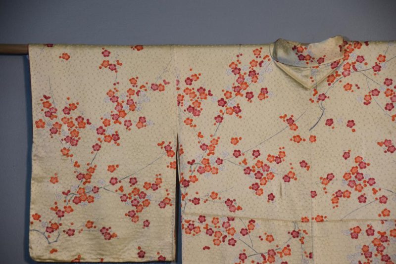 Cherry Blossom Design Vintage Silk Kimono - Image 9