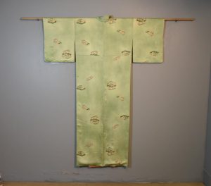 A gorgeous soft green silk Kimono