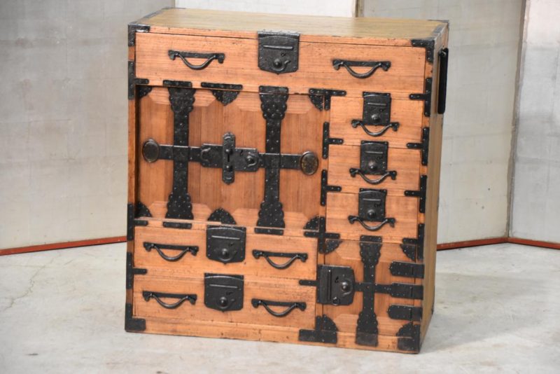 Edo Period Tokyo Region Merchant Chest Width:790mm - Image 14