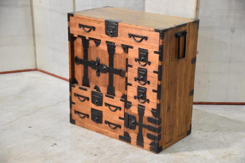 Edo Period Tokyo Region Merchant Chest Width:790mm - Image 12