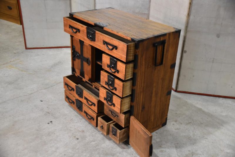 Edo Period Tokyo Region Merchant Chest Width:790mm - Image 7