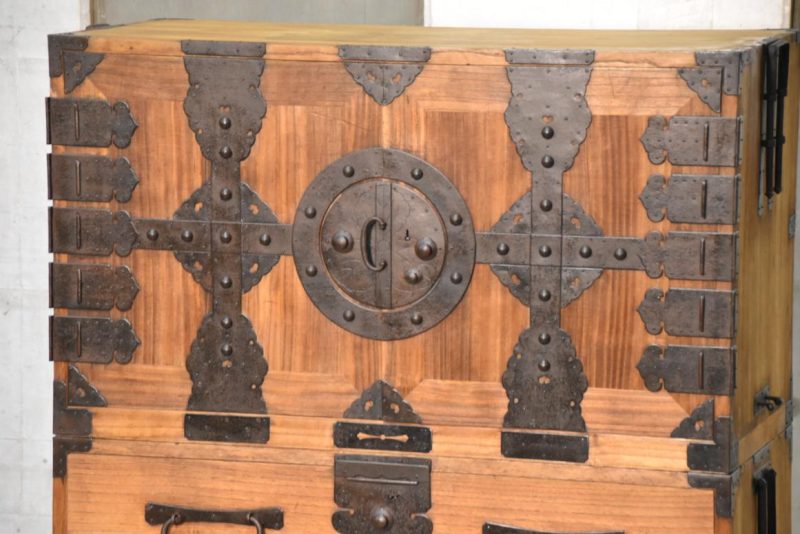 Meiji Period Ryobiraki Kasane Dansu Clothing Chest Width:960mm - Image 10