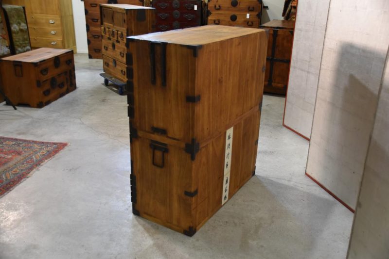 Meiji Period Ryobiraki Kasane Dansu Clothing Chest Width:960mm - Image 4