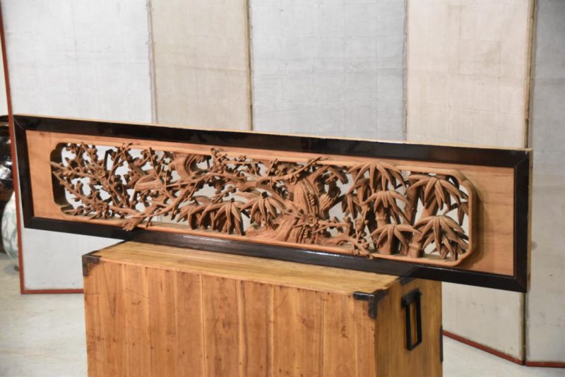 Japanese Carved Wooden Rama Transom Width:1705mm - Image 5