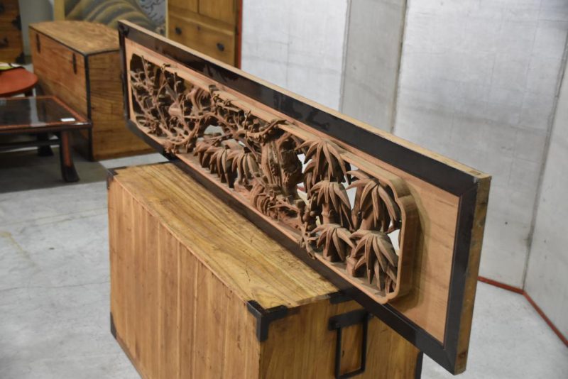 Japanese Carved Wooden Rama Transom Width:1705mm - Image 3