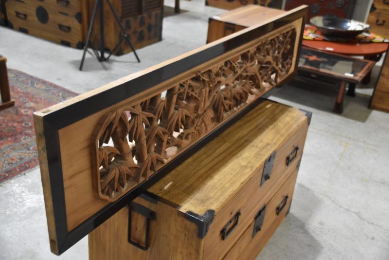 Japanese Carved Wooden Rama Transom Width:1705mm - Image 10