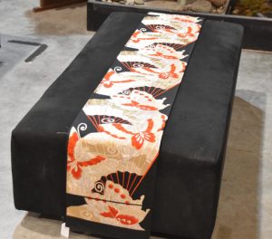 Vintage Japanese Silk Butterfly Obi Table Runner Width:4000mm