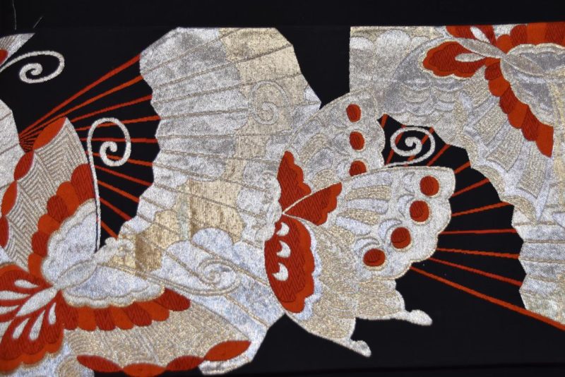 Vintage Japanese Silk Butterfly Obi Table Runner Width:4000mm - Image 6