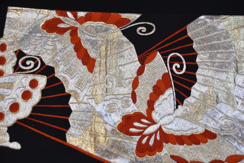 Vintage Japanese Silk Butterfly Obi Table Runner Width:4000mm - Image 5