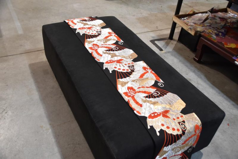 Vintage Japanese Silk Butterfly Obi Table Runner Width:4000mm - Image 4