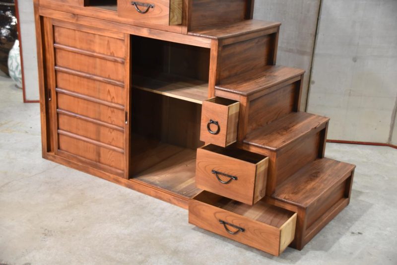Kaidan Dansu Antique Step Chest Width:1750mm - Image 8