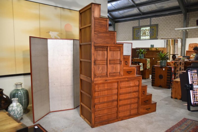Kaidan Dansu Antique Step Chest Width:1750mm - Image 3