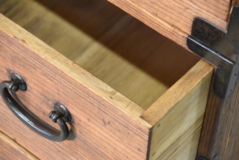 Antique 2 Section Clothing Chest Width:940mm - Image 7