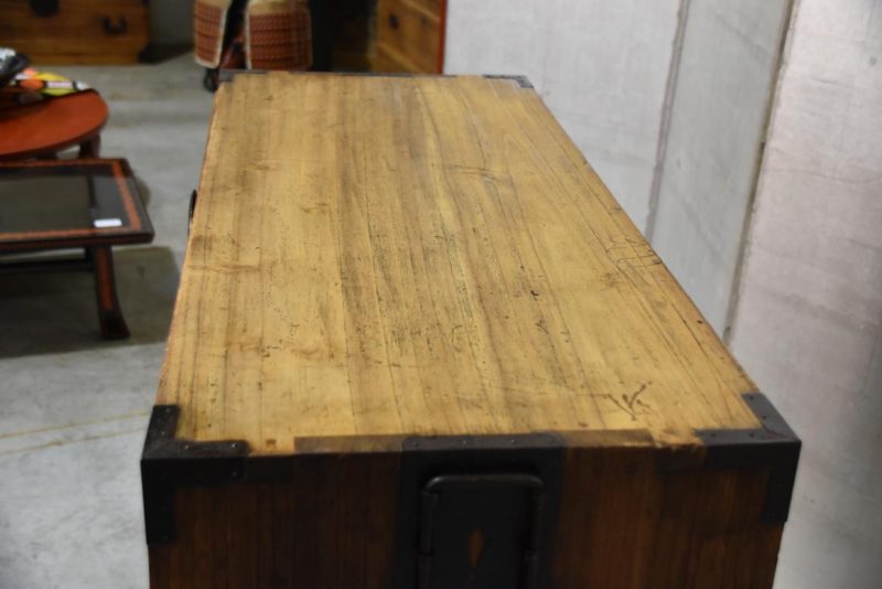 Antique 2 Section Clothing Chest Width:940mm - Image 6