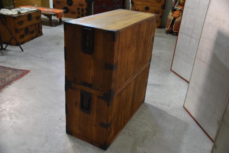 Antique 2 Section Clothing Chest Width:940mm - Image 5