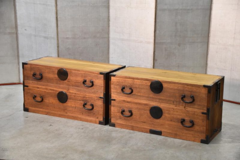 Antique 2 Section Clothing Chest Width:940mm - Image 3
