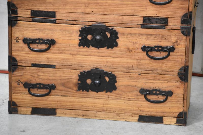 Antique Clothing Chest (2 Sections) Width:880mm - Image 11