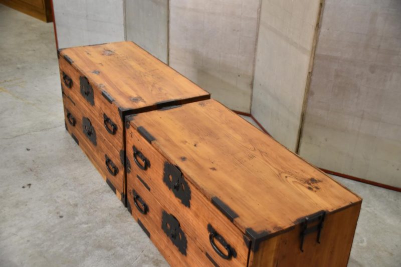 Antique Clothing Chest (2 Sections) Width:880mm - Image 13