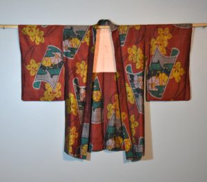 Japanese Vintage Meisen (Silk Ikat) Haori Jacket