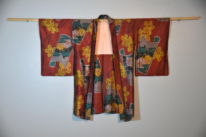 Japanese Vintage Meisen (Silk Ikat) Haori Jacket