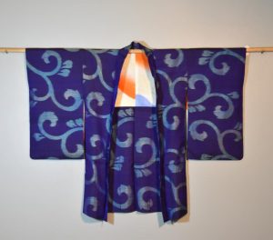 Japanese Vintage Meisen (Silk Ikat) Haori Jacket