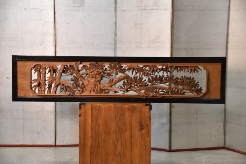 Japanese Carved Wooden Rama Transom Width:1705mm - Image 2