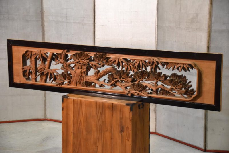 Japanese Carved Wooden Rama Transom Width:1705mm - Image 6