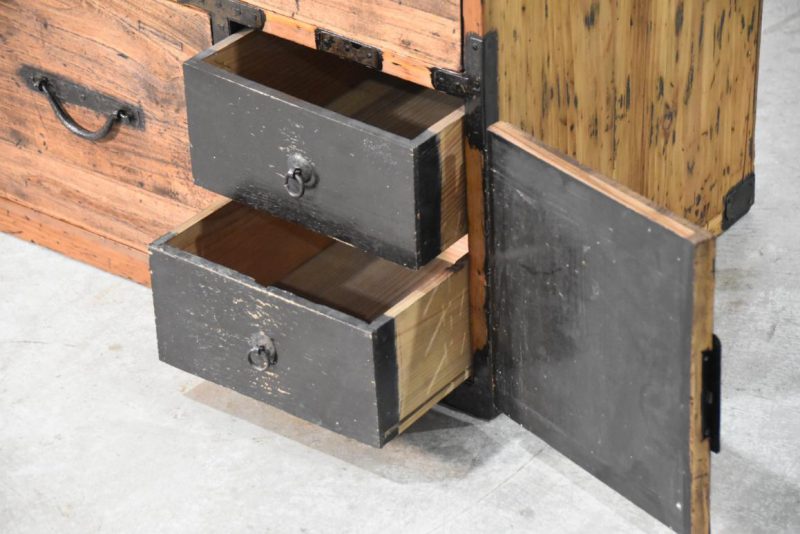 Meiji Period Ryobiraki Kasane Dansu Clothing Chest Width:920mm - Image 6