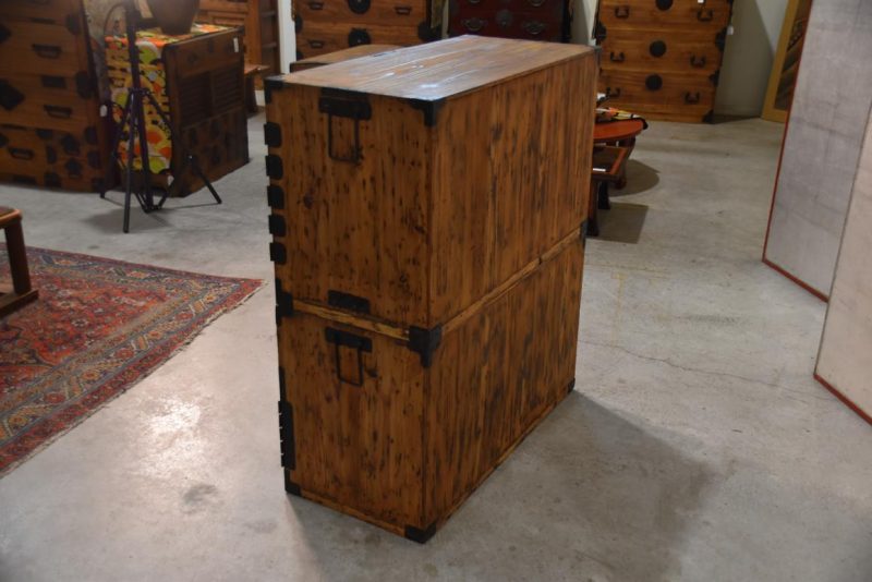 Meiji Period Ryobiraki Kasane Dansu Clothing Chest Width:920mm - Image 5
