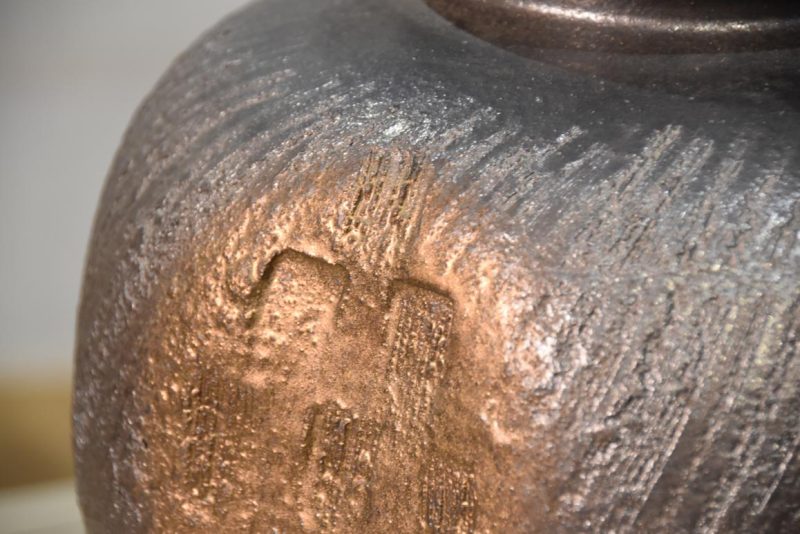 Shigaraki Pottery Metallic Glaze  Vase Width:250mm - Image 8
