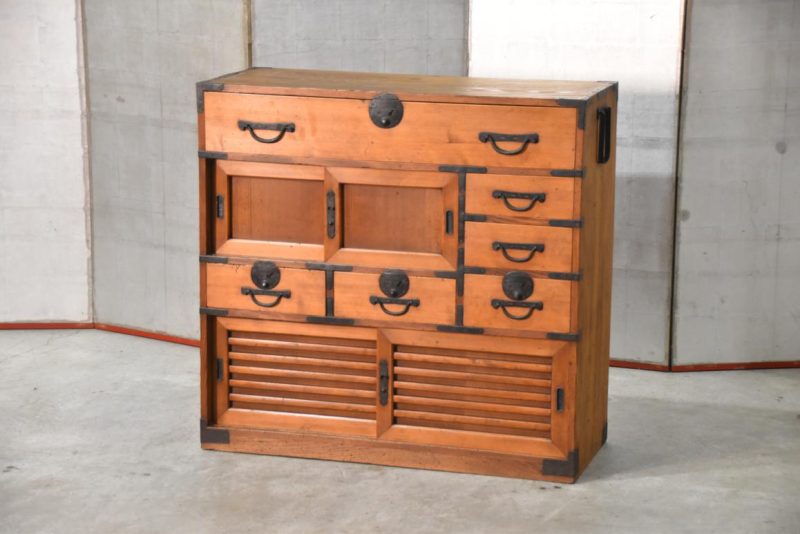 Japanese Antique Merchant Chest Width:910mm