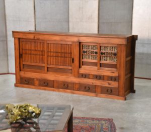 Japanese Antique Mizuya Dansu Sideboard Width:1865mm