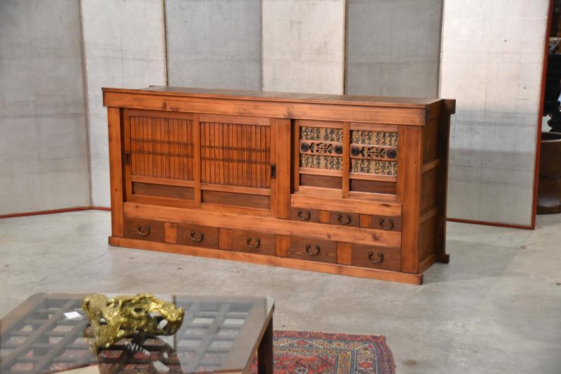 Japanese Antique Mizuya Dansu Sideboard Width:1865mm