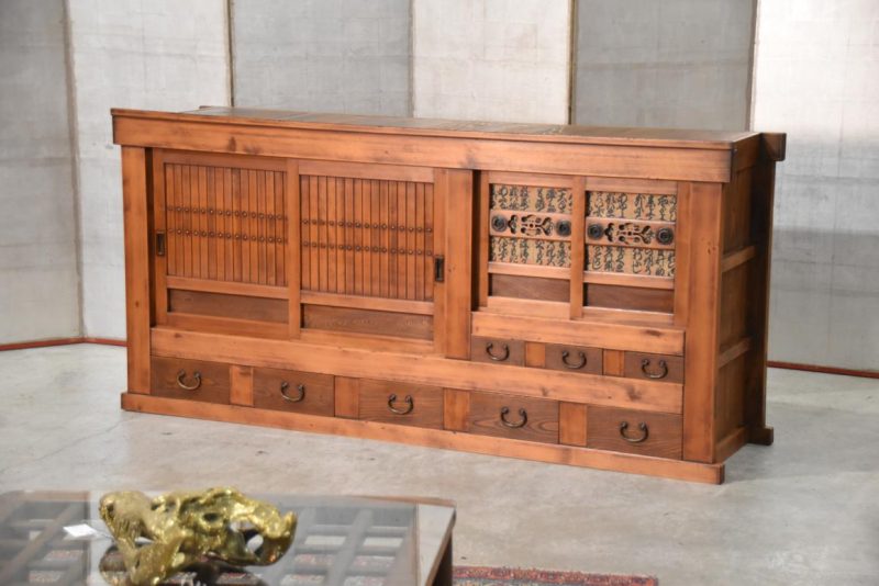 Japanese Antique Mizuya Dansu Sideboard Width:1865mm - Image 2