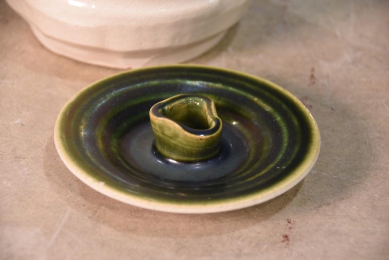 Oribe Pottery Mizuzashi Height:220mm - Image 5