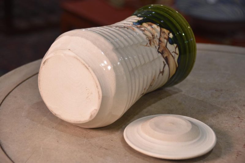 Oribe Pottery Mizuzashi Height:220mm - Image 4