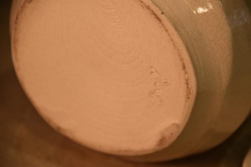 Oribe Pottery Mizuzashi Height:220mm - Image 3