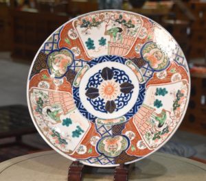 Japanese Imari Ware Porcelain Plate Width:405mm