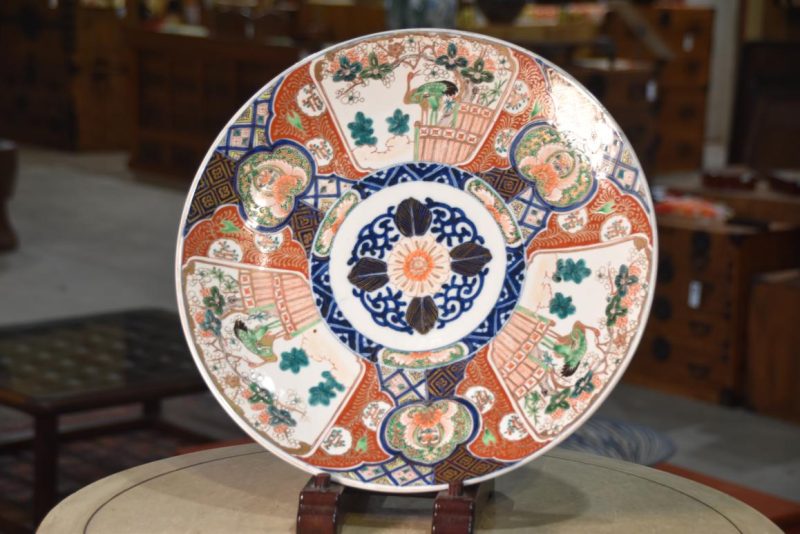 Japanese Imari Ware Porcelain Plate Width:405mm