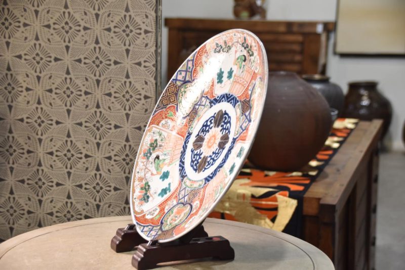 Japanese Imari Ware Porcelain Plate Width:405mm - Image 4
