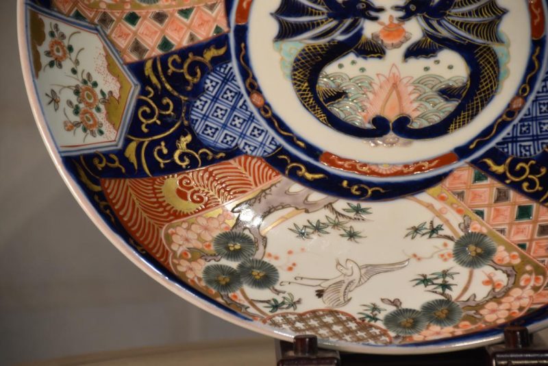 Japanese Imari Ware Porcelain Plate Width:400mm - Image 12