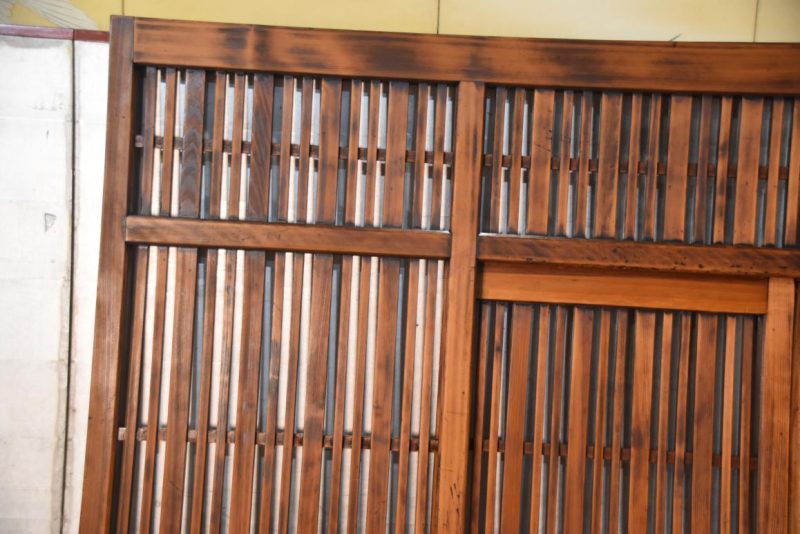 Kyoto Machiya Timber Slatted Entrance Door Width:1080mm - Image 2
