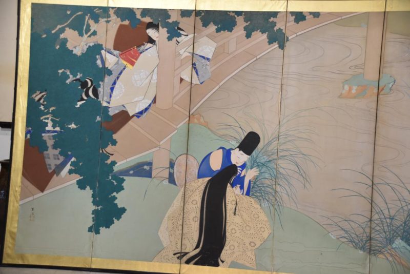 Taisho Period Tales of Genji Screen with Firefly's Width:3680mm - Image 12