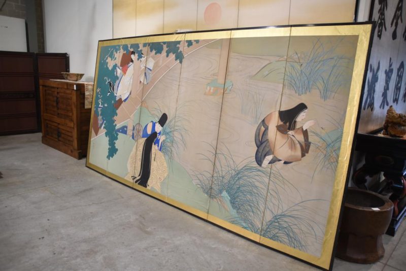 Taisho Period Tales of Genji Screen with Firefly's Width:3680mm - Image 10