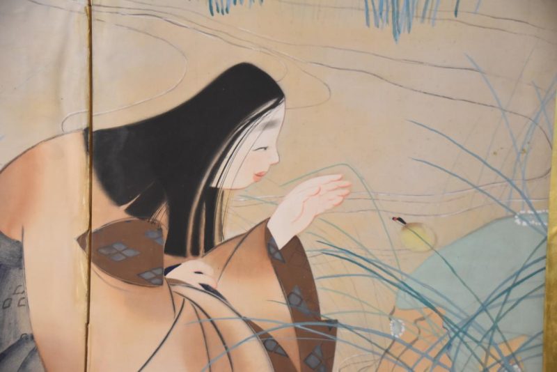 Taisho Period Tales of Genji Screen with Firefly's Width:3680mm - Image 8